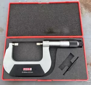SPI Metric Blade Micrometer 25-50mm Outside Groove Machinist Tool Maker Box Find - Picture 1 of 12