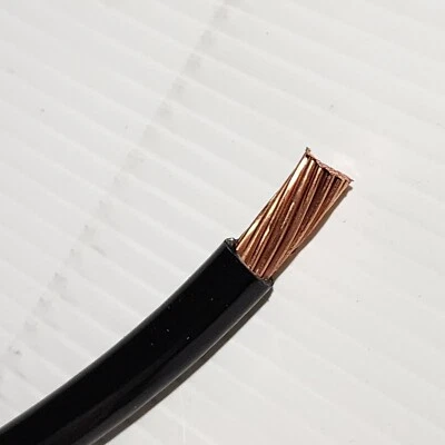 10 ft 1/0 AWG Southwire THHN THWN-2   Stranded Copper Building Wire 600V Black - Image 1 of 3