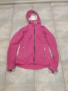Chaqueta cortavientos deportiva con capucha rosa talla 4 Lululemon cremallera completa para mujer - Imagen 1 de 8