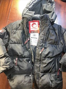 Canada Weather Gear Parka Jacket -Black Size Medium Kids 10/12 Coat Has A Tear - Picture 1 of 13