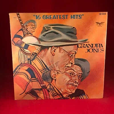 GRANDPA JONES 16 Greatest Hits 1977 US Vinyl LP compilation Best of Gusto Record - Image 1 of 4