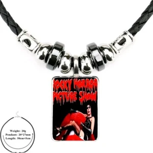 Rocky Horror Picture Show Glass Cabochon Pendant Leather Necklace Classic Movie - Picture 1 of 7