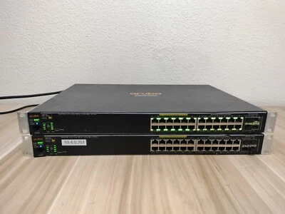 (LOT OF 2) HPE ARUBA 2530-24G J9773A PoE+ 24-PORT GIGABIT ETHERNET SWITCH - Image 1 of 4