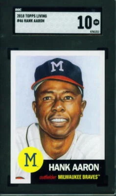 2018 Topps Living - Baseball #46 HANK AARON Milwaukee Braves (HOF) --- SGC 10 - Image 1 of 2
