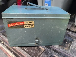 Vintage Black & Decker Metal Case Tool Box For Circular Saw Blue B&D Case Only - Picture 1 of 7