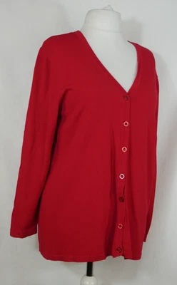 SAMOON Knitwear Traumhafte Feine Strickjacke Rot Übergang Edel Größe 44/46 TOP! - Bild 1 von 4