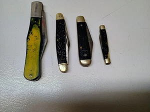 4 VTG Pocket Knifes Camillus New York Japan Culter Germany Used Condition  - Picture 1 of 10