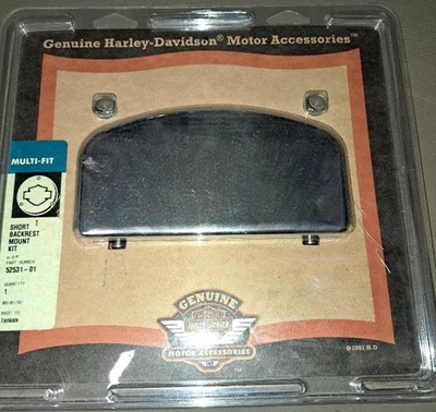 NEW GENUINE HARLEY DAVIDSON SHORT BACKREST MOUNT KIT XL DYNA SOFTAIL - Image 1 of 2