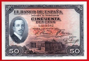 50 Pesetas, 1927, EBC- - Picture 1 of 2