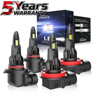 For Acura RDX 2013 2014 2015 4Pcs LED Headlights High & Low Beam Combo 9005 H11 - Picture 1 of 12