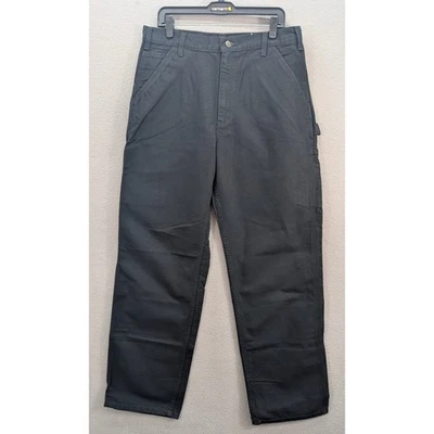 Pantalones de trabajo utilitarios Carhartt para hombre calce holgado lavado pato negros 35x34 BN0011-M NUEVOS CON ETIQUETAS Foto 1 de 4