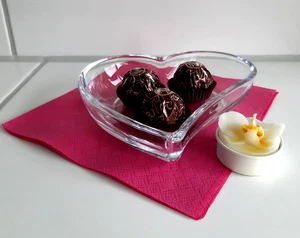 Glasschale Konfektschale Herzform Klarglas Schmuckschale Deko Herz Teelichtglas - Bild 1 von 8