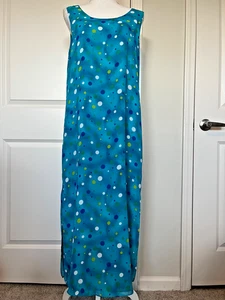 Vtg Cynthia Taylor Reversible Maxi Dress Size M Shoes Purses Polka Dots Summer - Picture 1 of 7
