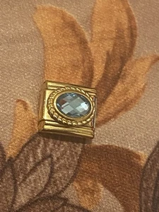 New Gold Turquoise Opal Charm Fits 9mm Classic Italian/Nomination Bracelet - Picture 1 of 4