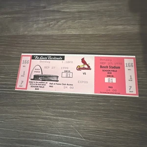 27. September 1998 MARK McGWIRE 69.-70. Home Runs Full Ticket Nizza - Bild 1 von 2