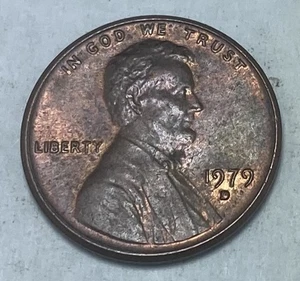 1979-D LINCOLN PENNY, ONE CENT - FILLED "D" - ERROR - Picture 1 of 2