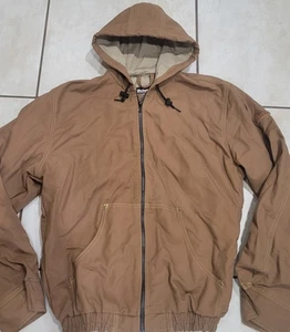 Bulwark Jacket FR Brown Duck Hooded JLH4BD4 Mens M WESTEX UltraSoft 35 ATPV EUC - Picture 1 of 13