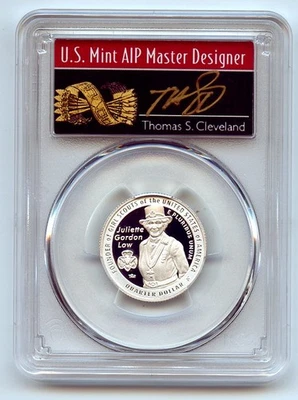 2025 S 25C Silver Juliette Gordon Low Quarter PCGS PR70DCAM FS Cleveland Arrows - Image 1 of 2