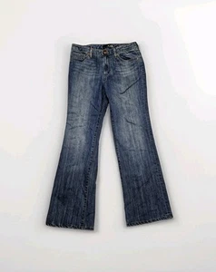 Seven 7 Acid Washed Flare Denim Jeans Boot Cut Women's Size 10 Boho Cowgirl - Picture 1 of 13