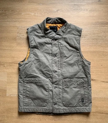Prana Trembly Vest Stretch Canvas Quilted Lined Slate Green Utility Large L - Image 1 of 4