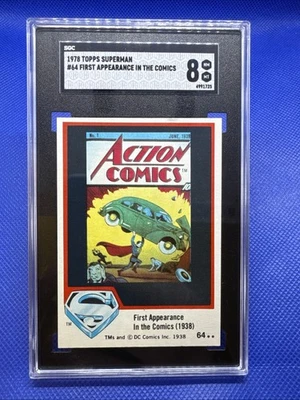 1978 TOPPS SUPERMAN # 64 SGC 8 NM/MT ** FIRST APPEARANCE IN THE COMICS - Image 1 of 2
