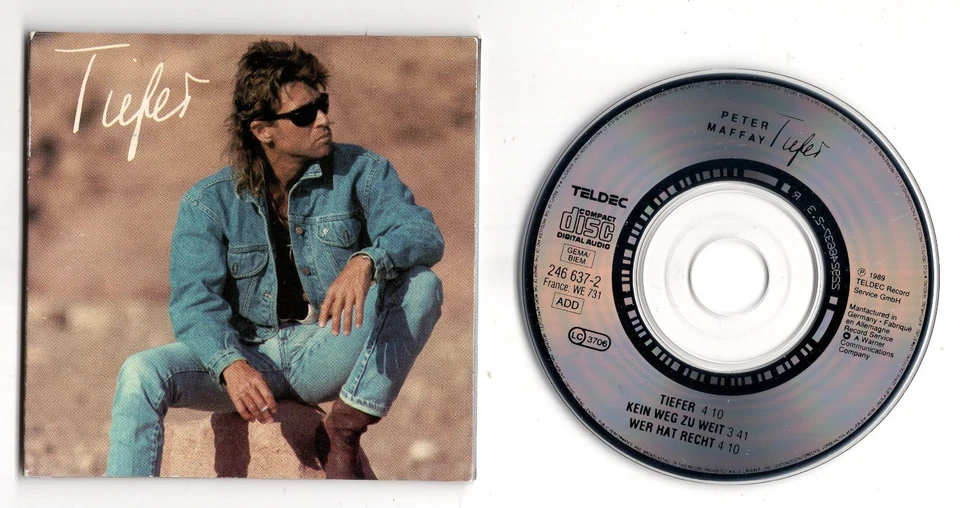 Peter Maffay CD-SINGLE 3-Inch TIEFER © 1989 Teldec 3-track - near mint - Bild 1 von 1