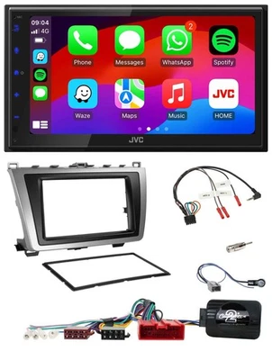 JVC Bluetooth 2DIN Lenkrad DAB USB Autoradio für Mazda 6 2010-2012 schwarz/silbe - Bild 1 von 4