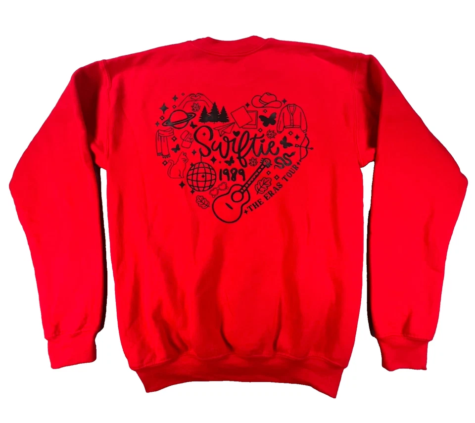 Taylor Swift - Swiftie - The Eras Tour Sudadera Roja Cuello Redondo (Youth XL) Foto 1 de 4
