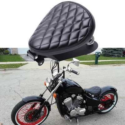 Solo Seat 3" Spring Base Saddle For Honda Shadow 1100 750 Spirit Bobbe Black - Image 1 of 4