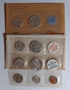 1963 United States Mint - 2 Sets - 1963 Proof Set & 1963 Uncirculated Set, P & D - Picture 1 of 12