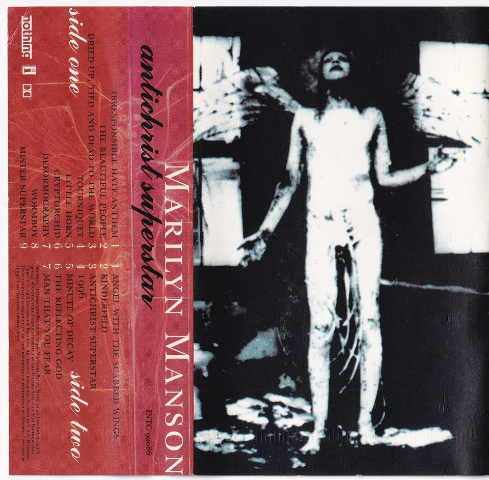 Marilyn Manson Antichrist Superstar Cassette Tape 1996 SR CRC Version - Image 1 of 4