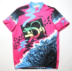 ERIMA 80s VINTAGE 1/4 ZIP CYCLING SHIRT JERSEY TRIKOT SHORT SLEVEES TOP MENS 2XL - Picture 1 of 12
