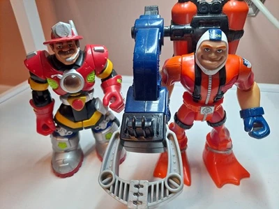 Mattel Rescue Heroes 6-inch 2001 Uscg Set 2 Action Figures fisher price - Image 1 of 4