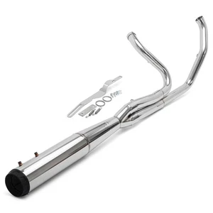 2/1 2 into 1 Length Exhaust Pipe for Harley M8 Touring Street Glide 17-24 NEW - Picture 1 of 11