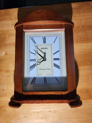 Reloj Seiko Mina Mantel QX1205BLH KNKE Westminster Timbre Número Romano PROBADO  Foto 1 de 4