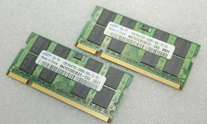 Samsung 2GB 2X1GB PC2-5300S DDR2 Laptop Memory Ram M470T2953EZ3-CE6 - Picture 1 of 1