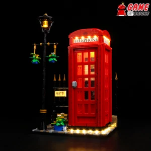 Light Kit for Red London Telephone Box - Compatible with LEGO® 21347 (Classic) - Picture 1 of 14