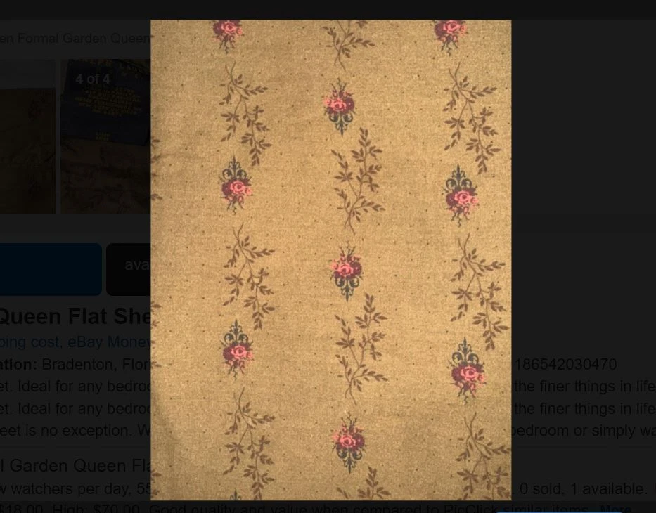 NEW Ralph Lauren FORMAL GARDEN Guinevere Designer Sateen Fabric Remnants Pieces - Image 1 of 1