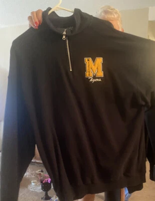 Missouri Tigers Mens Black Fleece Pullover Men’s XL. New With Tags - Image 1 of 2