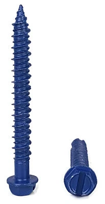 ALBANY COUNTY FASTENERS 1/4" Slotted Hex Washer Head Tapcon Style Masonry Concrete Screws QTY 1000