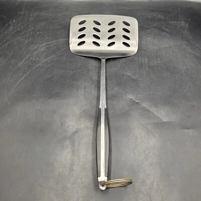 Williams Sonoma Stainless Steel 6.5" Wide Slotted Spatula Fish Turner 13.75" - Image 1 of 4