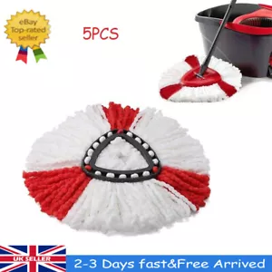 5 pz Set Cuffie Sostituzione Mocio Ricarica Turbo Facile Microfibra per Vileda - Foto 1 di 5