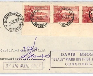 AUSTRALIA Air Mail 1927 FIRST FLIGHT NORMANTON QLD-CESSNOCK NSW Signed YL59 - Picture 1 of 11