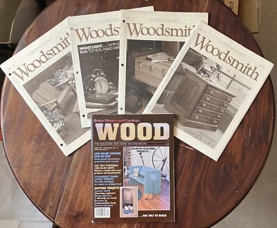 Lot of 6 Vintage Woodsmith Magazines 1990 & one 1989 Wood Magazine - Image 1 of 4