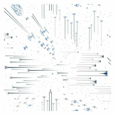 York DI0951 Wallpaper Star Wars: Galactic Battles Unpasted Blue Wallcoverings - Image 1 of 4