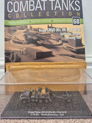 Altaya Deagostini 1/72 Krupp Protze L2H143 KFZ.69+Pak 35/36 Diecast Tank + Mag - Immagine 1 di 3