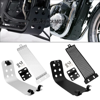 Skid Plate Engine Guard & Oil Cover For Bonneville T100 T214 SE Black Thruxton - Image 1 of 4