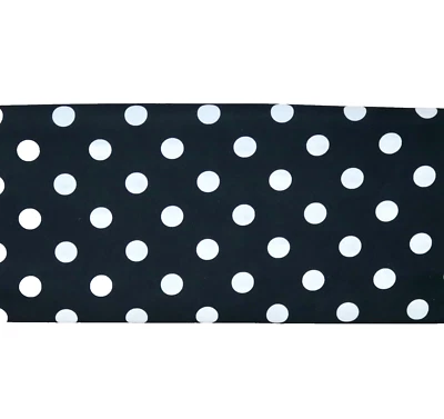 Black& White Polka Dots Cotton Fabric 1/4 Yard 9” X 44” Brand New - Image 1 of 4