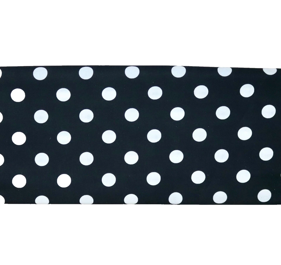 Black& White Polka Dots Cotton Fabric 1/4 Yard 9” X 44” Brand New - Image 1 of 4