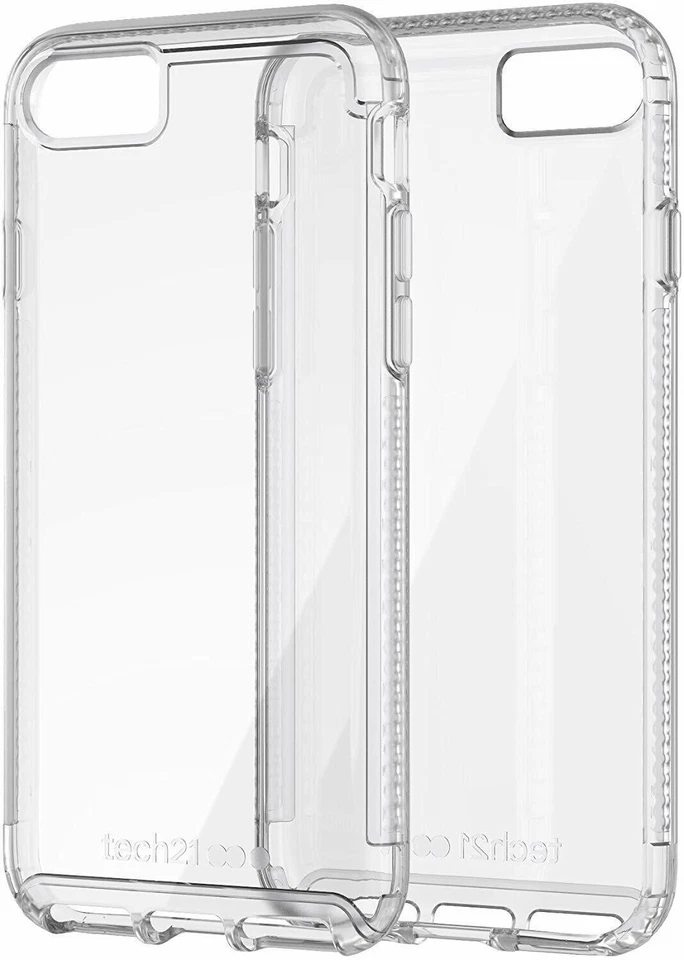 tech21 iPhone 8 PLUS / 7 PLUS Case Slim Shockproof Phone Cover Pure Clear - Image 1 of 2